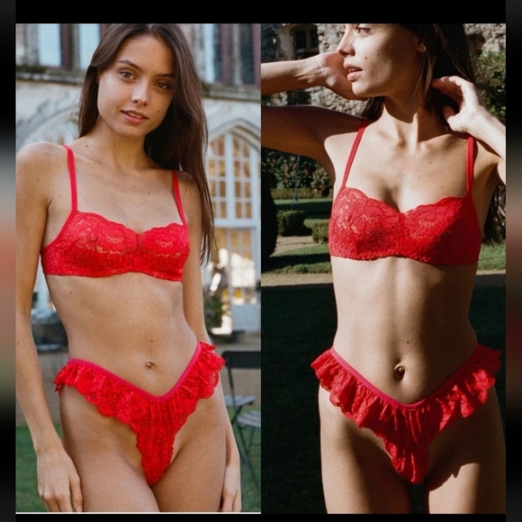 Free People Other - We are HAH Free People Hook Up Bra Blood Orange D 30-38 NWT